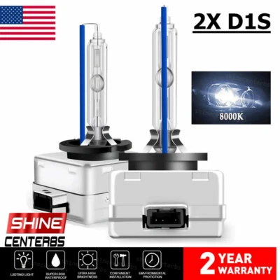2PCS OEM D1C D1S D1R 8000K 66140 66144 85410 85415 XENON HEADLIGHT BULB SET - Image 1 of 4