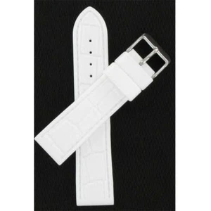 Hadley-Roma Man's 22mm White Genuine Silicone Watch band HR2575301  - Picture 1 of 3