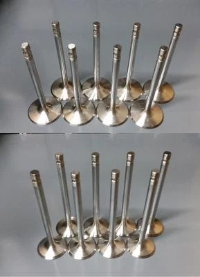 Juego de 16 válvulas de admisión y escape Chevy 327 350 acero inoxidable 2,02" y 1,600" Foto 1 de 2