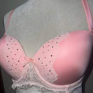 Dream Angels By Victoria Secret Peach Pink 34D Multi Way Bra EUC Lace Sexy VS - Picture 1 of 7