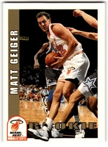 1992-93 Hoops Matt Geiger Rookie #412 Miami Heat - Picture 1 of 2