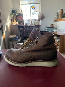 Stivali uomo Red Wing classici punta tonda pelle marrone taglia 6 D - USA - Foto 1 di 9
