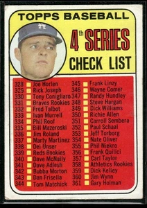 1969 Topps #314 4th Series Check List: 328-425 - Picture 1 of 2