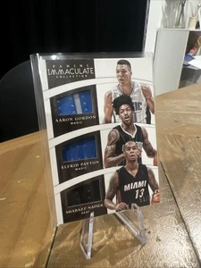 2014-15 immaculate TRIPLE GAME JERSEY /99 Aaron Gordon, Elfrid Payton, Shabazz - Picture 1 of 7