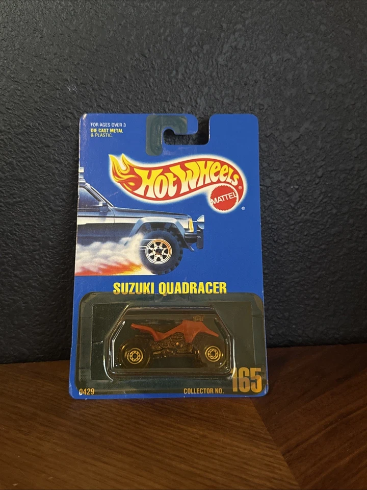 Tarjeta azul coleccionista Hot Wheels Suzuki Quad Racer 1992 n.º 165 Foto 1 de 4