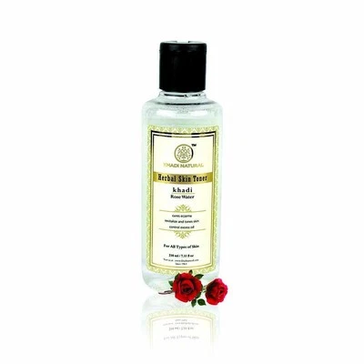 Tónico herbal para la piel Khadi Natural con agua de rosas 210 ml Foto 1 de 4