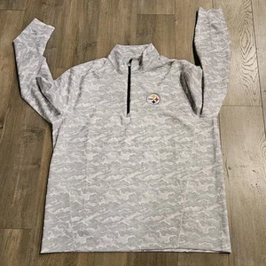 Cutter & Buck Jacket Mens Extra Large Gray Pittsburgh Steelers Quarter-Zip - Picture 1 of 7