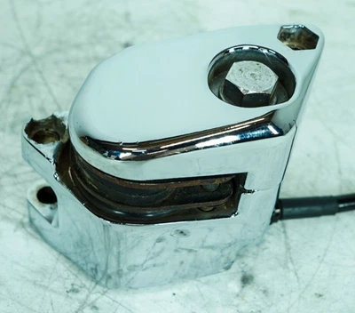 1989 Harley Sportster XLH883 883 OEM Front Left Brake Caliper DENTED Chrome 1363 - Image 1 of 4