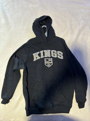 Moletom com capuz novo com etiquetas masculino NHL Los Angeles Kings tamanho X-grande preto logotipo manga longa - Imagem 1 de 4