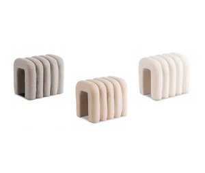 Sitzhocker Polsterhocker Pouf Sitzpouf Sitzpuff Gepolstert Comfort Teddyfell - Bild 1 von 8