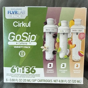 Cirkul GoSip Koffein Variety Pack - 6 Stück - Kirsche, Kokos Limette, Mango �� - Bild 1 von 3
