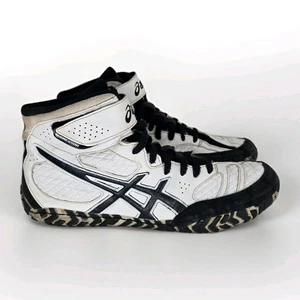 Asics Aggressor 2 Wrestling Shoes White/Black Mens Sz 10 Boxing MMA Rulons RARE - Picture 1 of 9