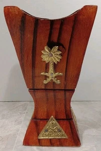 Quemador de incienso árabe de madera Bakhoor vintage decoración del hogar oficina Pakistán - Imagen 1 de 6