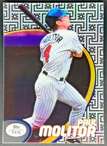 1998 Topps Tek Paul Molitor NM+ Minnesota Twins Card #54 Pattern 89