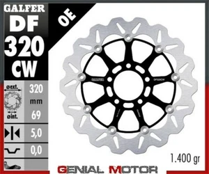 Galfer Front Brake Disc WAVE FLOATING COMPLETE(ALU)320x5mm SUZUKI TL 1000 R 1998 - Picture 1 of 1