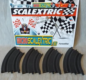 Micro Scalextric Media Curva Track x4 L7554 ML13881 Escala 1:64 Hornby Probado Usado - Imagen 1 de 12