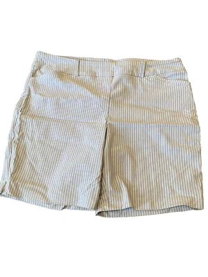 Hilary Radley Size XXL Women's Striped Pull-On Bermuda Shorts - Image 1 of 4