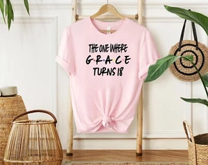 Personalised Birthday T Shirt Custom Name Age 10 18 30 40 50 60 Kids Men Women - Picture 1 of 8