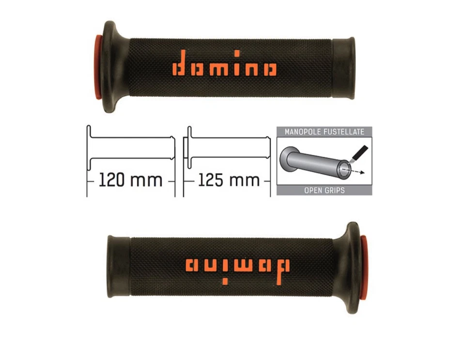 Manopole ARANCIONE NERE Racing Kawasaki Ninja ZX-6R ZX-6RR ZX-7R ZX-7RR  Foto 1 de 1