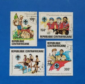 Central African Republic Stamps, Scott 497-500 CTO's Hinged - Picture 1 of 2