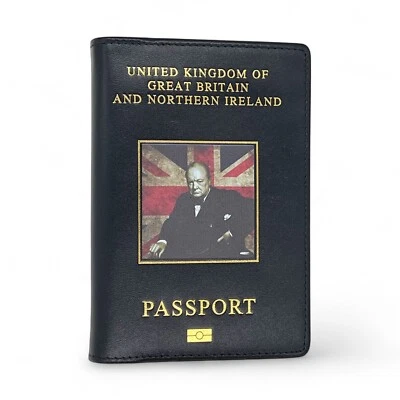 Winston Churchill  Genuine Leather Crafted Travel Passport Wallet/Holder - Image 1 of 4