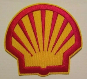 Shell Oil Patch~Car Auto Racing~3 1/4" x 3"~Embroidered~Iron Sew On~Ships FREE - Picture 1 of 1