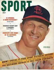 1954 Sport Magazine Baseball, Stan Musial, St. Louis Cardinals Ed Mathews VGLR - Picture 1 of 8