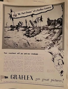 1944 WWII Graflex Camera military soldiers vintage original Ad  - Picture 1 of 1