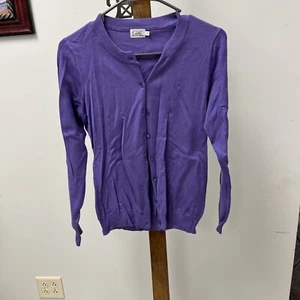 Cielo Purple Button up Sweater Size Medium - Picture 1 of 6