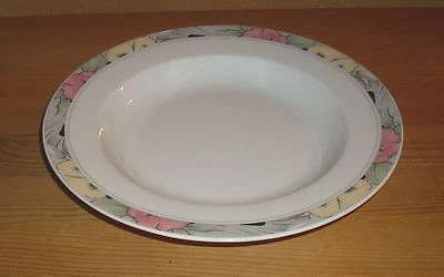 Form Marienbad Ingres weiß 1 Suppenteller,  mehrfarbiges  Blumendekor - Bild 1 von 4