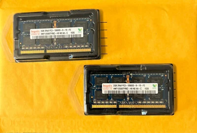 2Hynix 2GB DDR3 PC3-10600S 1333MHZ 2Rx8 Laptop Memory Stick Notebook RAM Non-ECC - Image 1 of 2