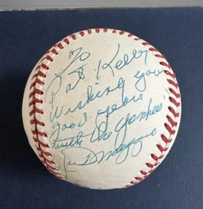 Joe Dimaggio Signed Official  Baseball To Pat Kelly Yankees Player 1/1 Auto Psa - Picture 1 of 11