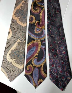 3 Oscar de la Renta men's ties studio (1) couture (2)  silk made in USA - Picture 1 of 8