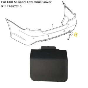 Tapa de gancho de ojo de remolque para parachoques trasero para BMW 2003-2010 E60 5 series M Sport - Imagen 1 de 7