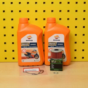 Juego de cambio de aceite Honda CBR 250 R/CRF 250 L filtro de aceite Repsol HMEOC 10w30 - Imagen 1 de 1