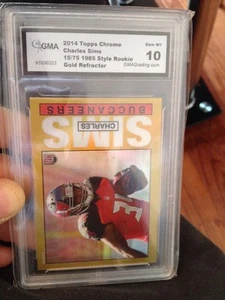 2014 Topps Chrome Gold Refractor - 1985 Variation Rookie Charles Sims #15/75 Gem - Picture 1 of 2