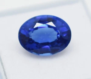 Natural Blue Sapphire 9.15 CT Genuine  Ceylon Oval Loose Gemstones - Picture 1 of 4