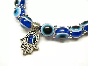 Evil Eye Necklace, Hamsa Evil Eye, Hamsa Necklace, Protection Necklace - Picture 1 of 6