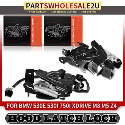 2x Bloqueo de cierre de capó delantero para BMW G30 530e xDrive 2018-2022 530i 540i 2017-2022 Foto 1 de 4