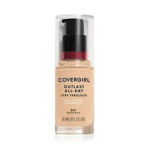 CoverGirl Outlast All Day Stay Fabulous 3-in-1 Foundation #842 Medium Beige - Picture 1 of 1