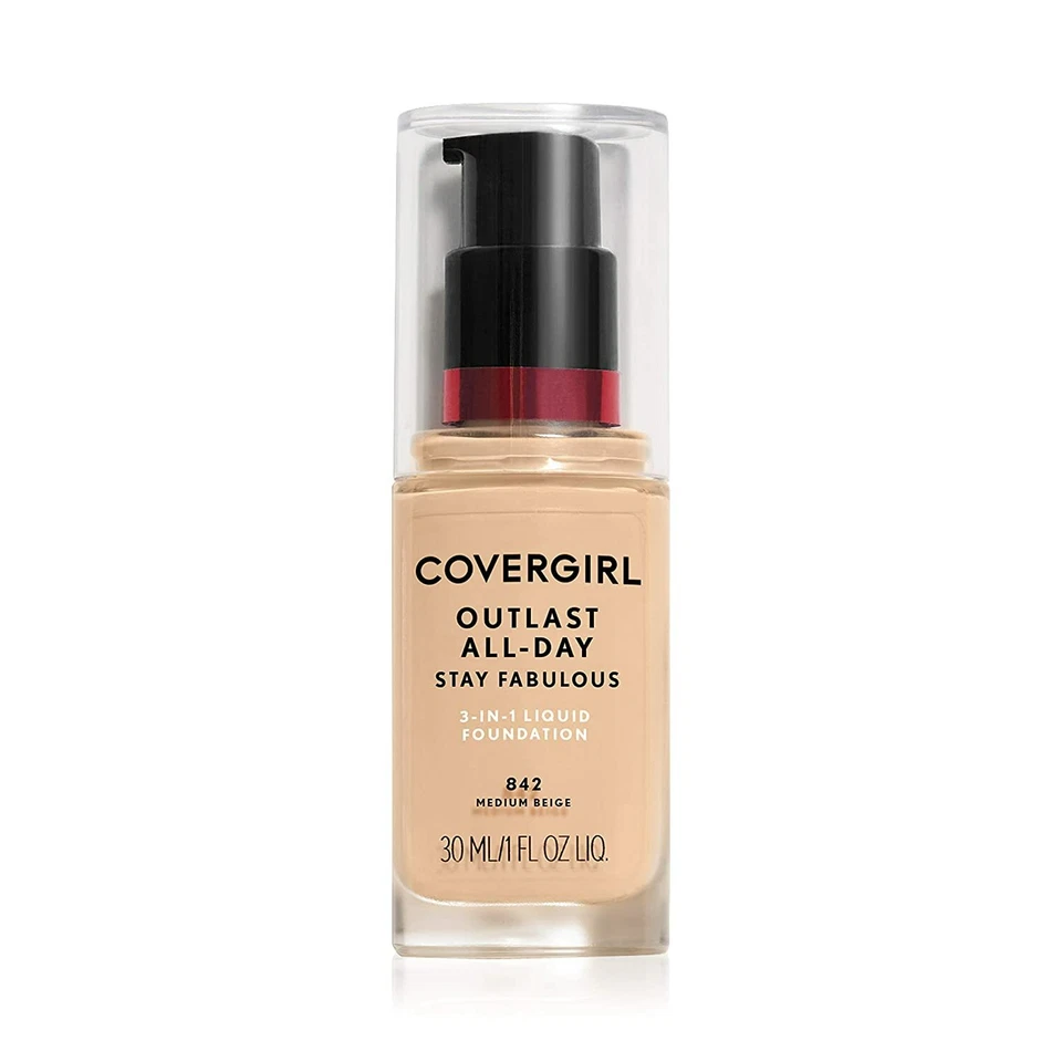 CoverGirl Outlast All Day Stay Fabulous 3-in-1 Foundation #842 Medium Beige - Image 1 of 1