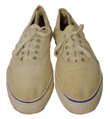 Vintage Converse White Canvas Low Sneakers Made in USA Size 8.5 - Image 1 of 4