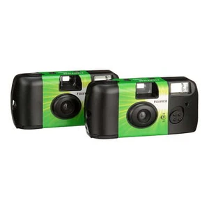 FUJIFILM DISPOSAL CAMERA (2 Pack) Quicksnap 35mm with Flash - Picture 1 of 4