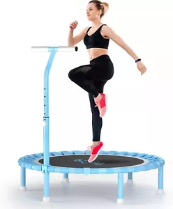 Adjustable 40" Fitness Trampoline for Adults & Kids - 450Lbs Indoor Rebounder - Picture 1 of 8