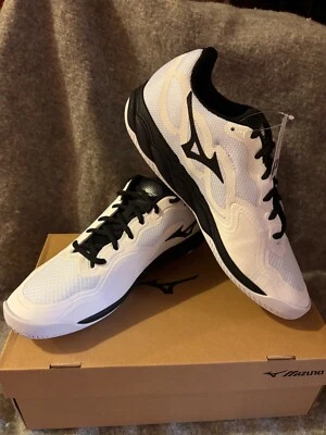 Men’s Mizuno Wave Enforce Court AC Tennis Shoes White/Black Hombre - Image 1 of 3