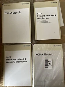 2023 HYUNDAI KONA ELECTRIC  COMPLETE OWNER'S MANUAL With Case - Picture 1 of 6