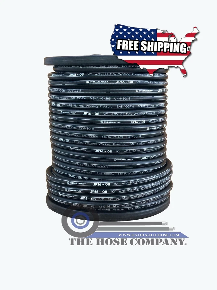 ** BRAND NEW 50ft JR16-08 SAE 100R16 1/2" Hydraulic Hose 5005PSI *Free Shipping* - Image 1 of 3