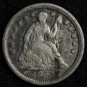 1853-O Seated Liberty Half Dime XF E847 WGMN - Picture 1 of 2