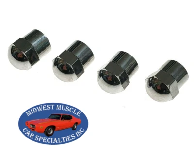 Chrome Plastic Valve Stem Caps Covers Wheel Tire Rim Fits Chrysler Dodge 4pc A42 - Image 1 of 4