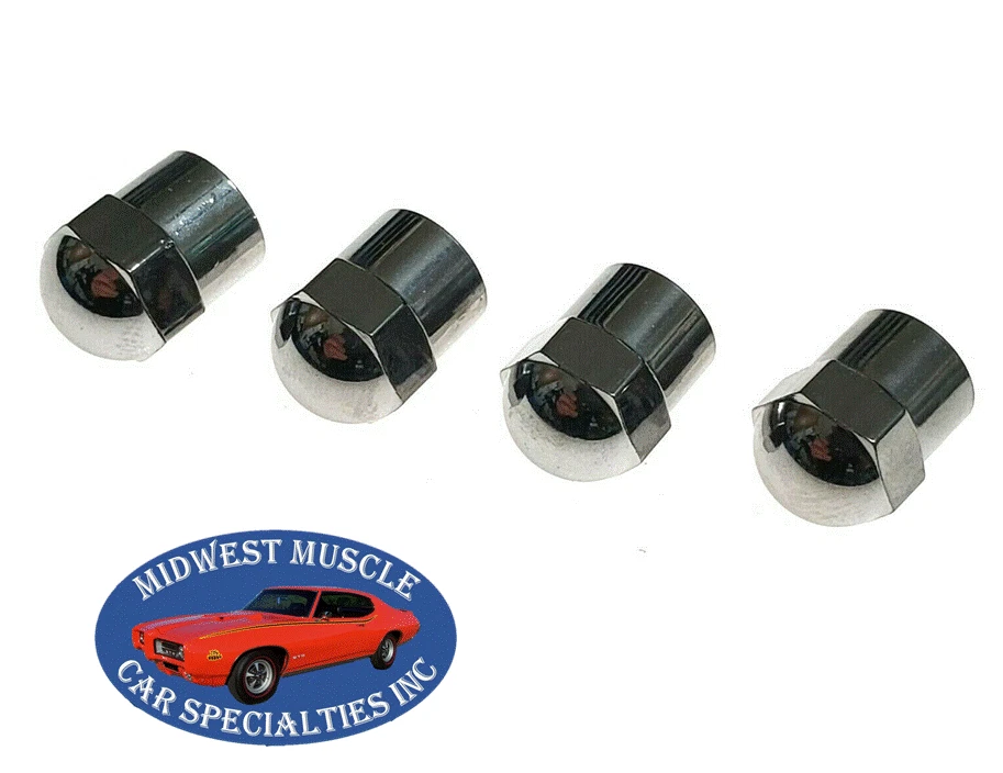 Chrome Plastic Valve Stem Caps Covers Wheel Tire Rim Fits Chrysler Dodge 4pc A42 - Image 1 of 4